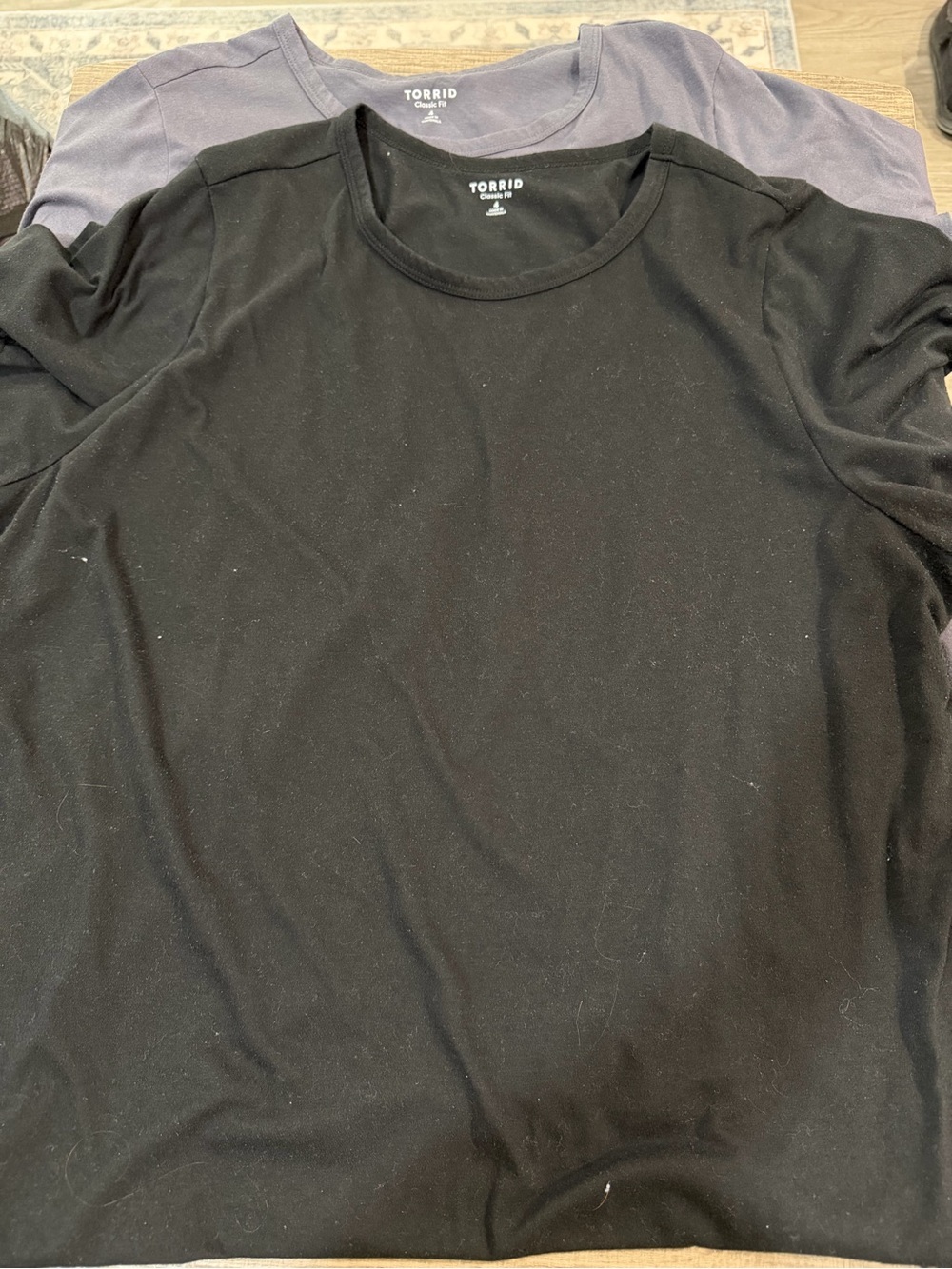 torrid Black Short Sleeve Crewneck Tee 2 pack!